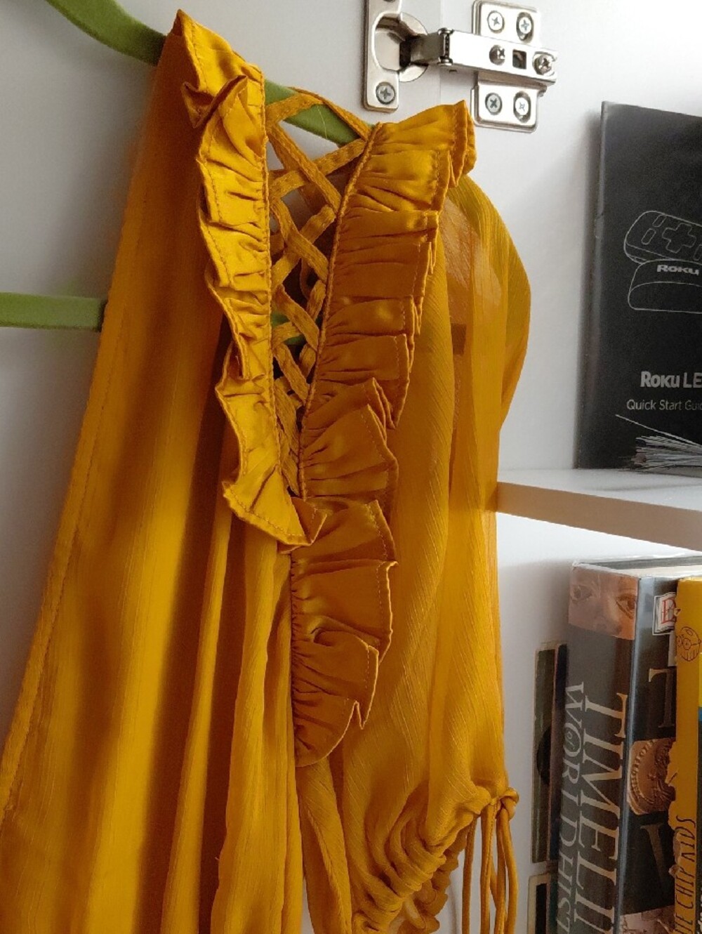 ASOS Sunny V-Neck Ruffle Mini Dress - Picture 2 of 4